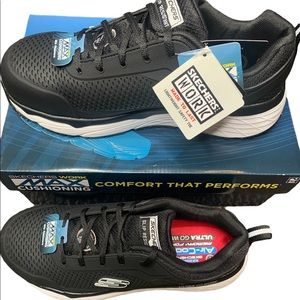 Lightweight safety toe skechers work shoes